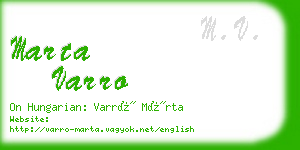 marta varro business card